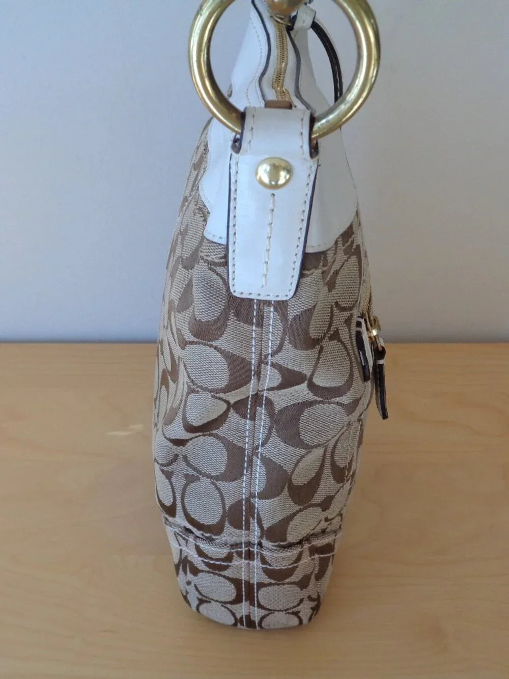 Vintage Coach Signature Duffle Bag Convertible Crossbody Khaki 10403 Like New